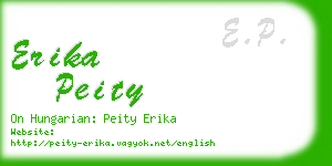 erika peity business card